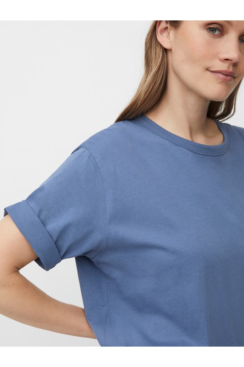 MaDoreann Short Sleeve Crew Neck T-Shirt, Alternate, color, Bijou Blue
