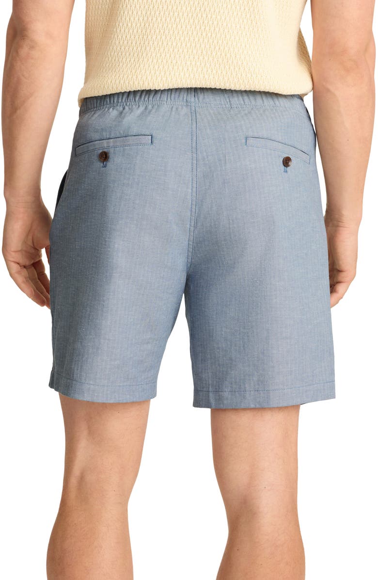 Bonobos Nomad Herringbone Cotton & Linen Shorts, Alternate, color, Light Blue Herringbone Linen