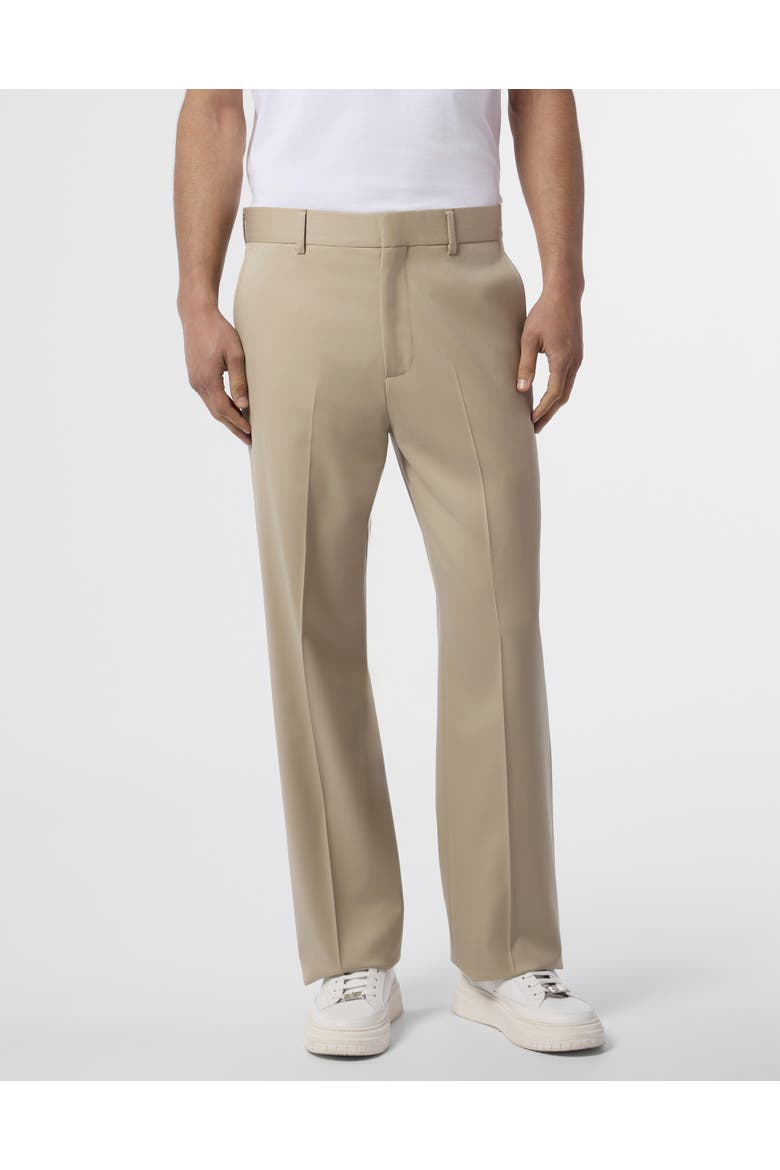 Wool Loose Fit Trousers Men, Main, color, beige