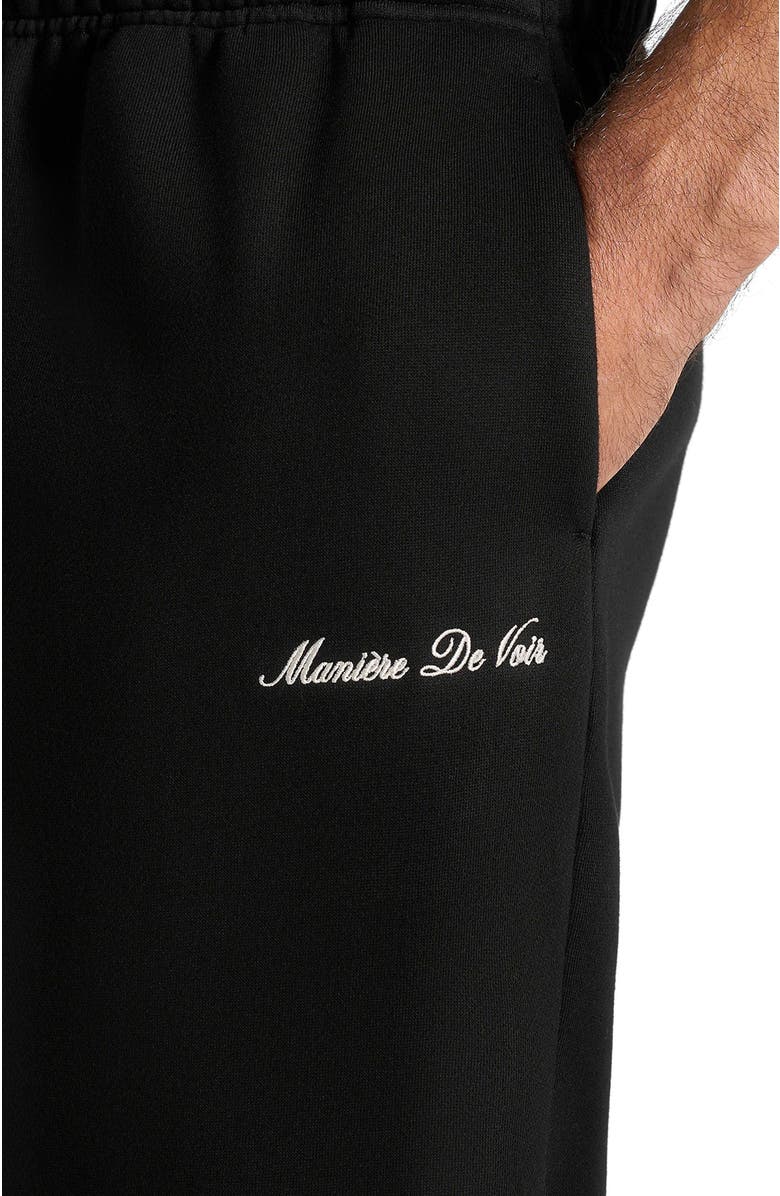 Manière De Voir Signature Regular Fit Cuffed Sweatpants, Alternate, color, Black