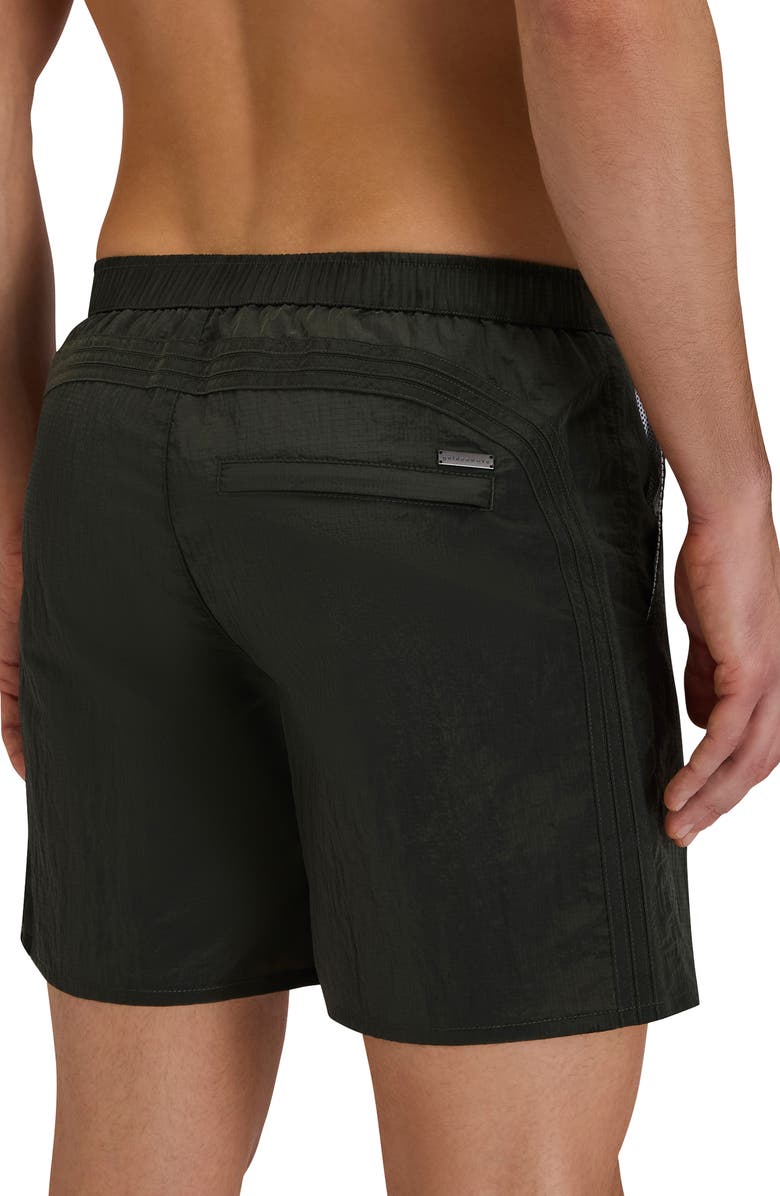 Sundek Back Elastic Waist Swim Trunks, Alternate, color, Pine