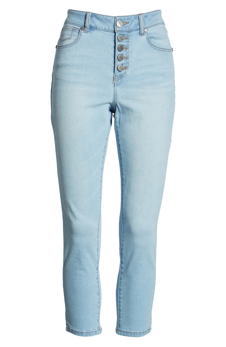 1822 Denim High Waist Button Fly Crop Skinny Jeans, Alternate, color, 