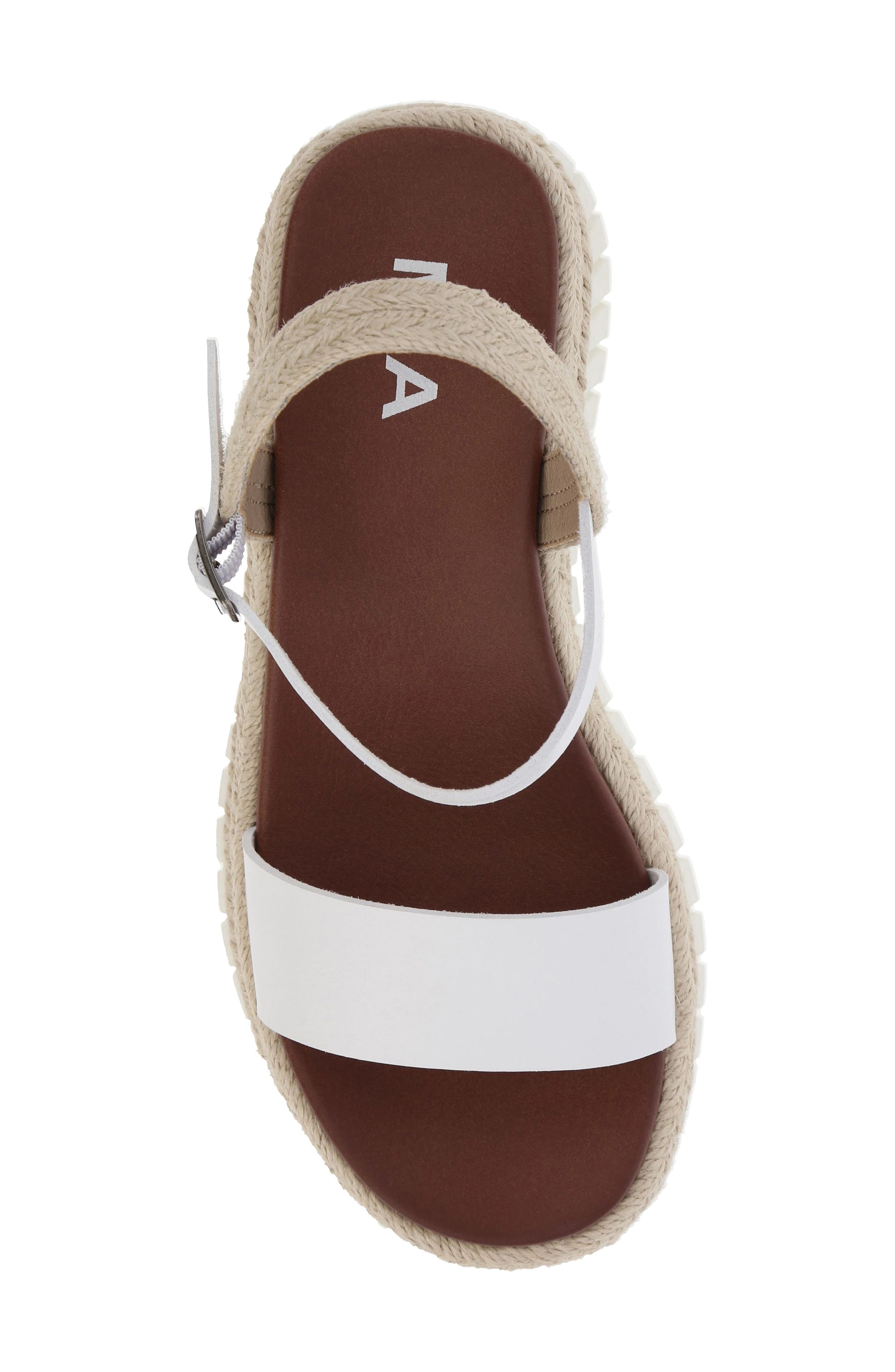 MIA Yanis Ankle Strap Platform Wedge Sandal, Alternate, color, White