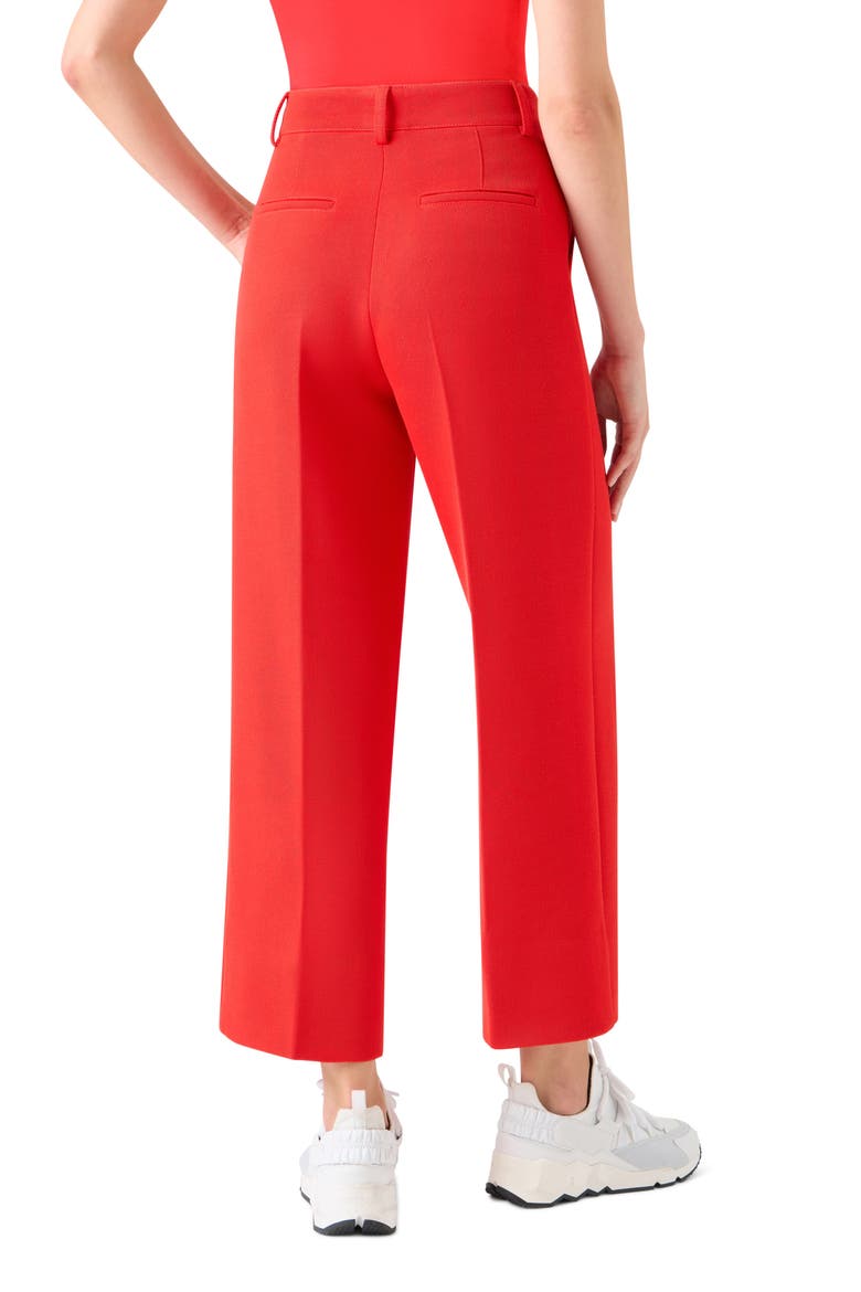 Wool Gabardine Ankle Pants, Alternate, color, BRIGHT RED