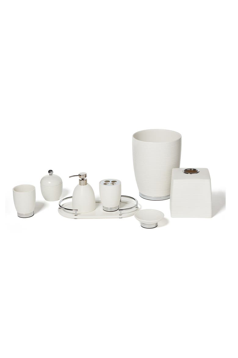 Dubai 8-Piece Ceramic Bathroom Accessory Set, Main, color, WHITE