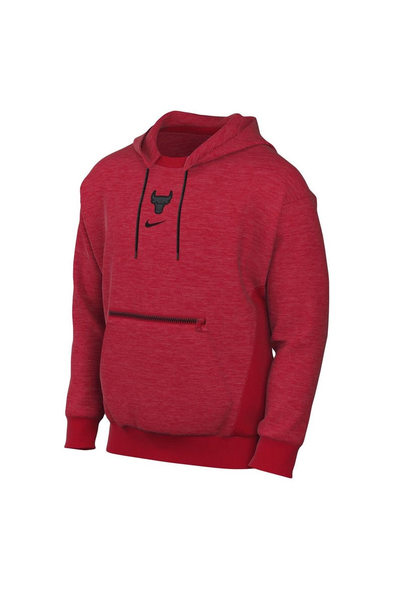 Men's Nike Heather Red Chicago Bulls Courtside Versus Flight Pullover Hoodie, Alternate, color, Heather Red