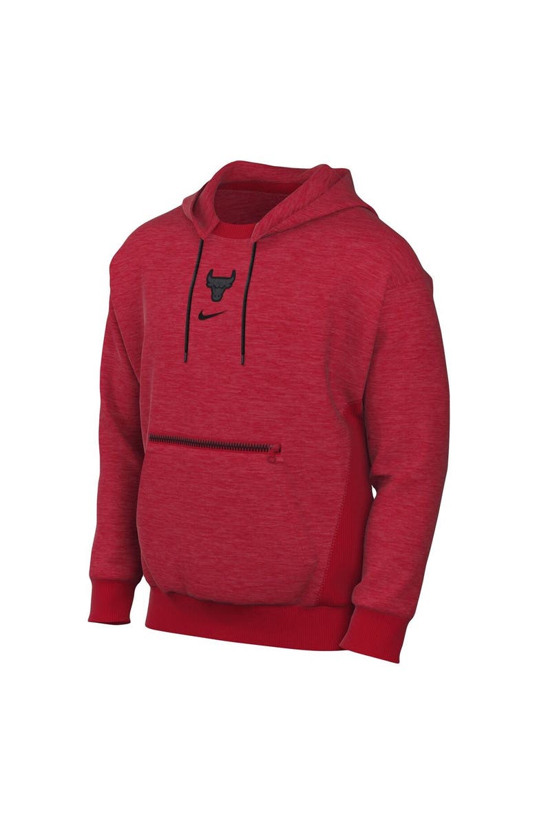 Nike Men's Nike Heather Red Chicago Bulls Courtside Versus Flight Pullover Hoodie, Alternate, color, Heather Red