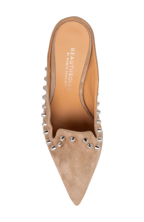 Beautiisoles Goergia Pointed Toe Mule In Brown