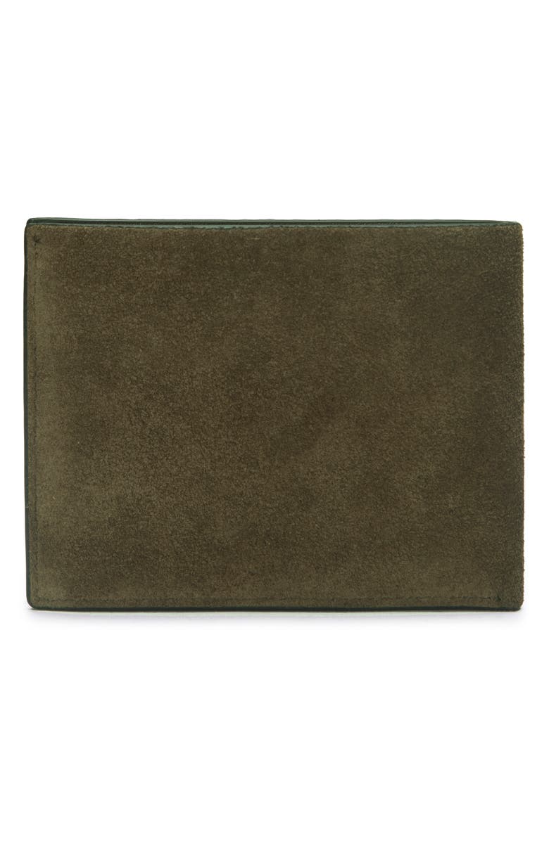 Vince Suede Bifold Wallet, Alternate, color, Driver Green