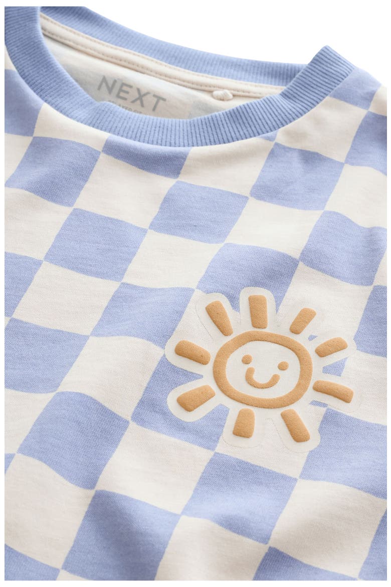 Kids' Checkerboard Cotton Graphic T-Shier, Alternate, color, MULTI