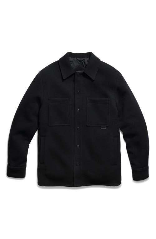 Canada Goose Atikinson Wool Blend Shirt Jacket In Black