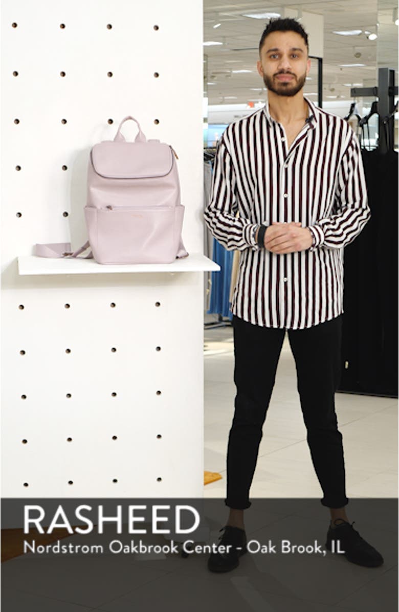 'Brave' Faux Leather Backpack, sales video thumbnail