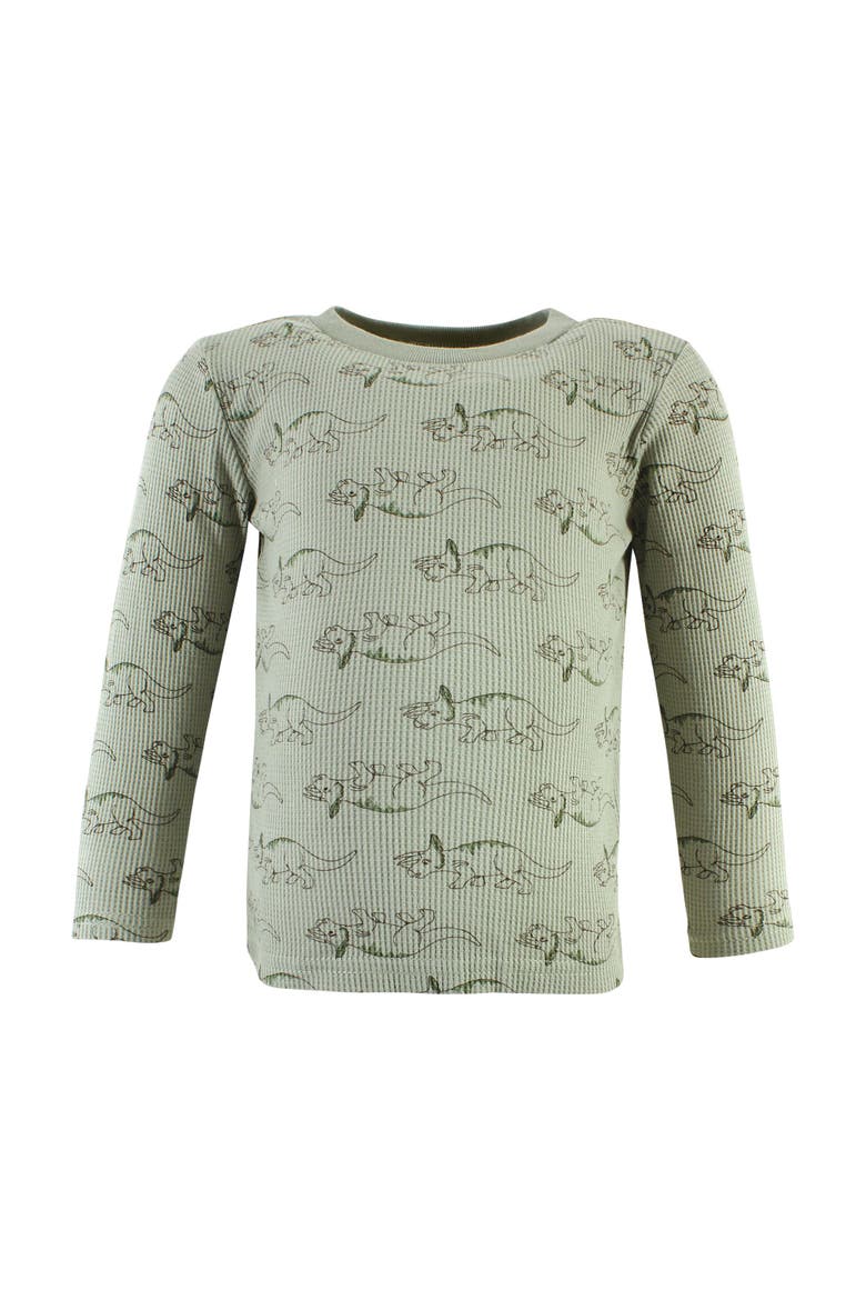 Warm Long-Sleeve T-Shirt Collection 5-Pack, Alternate, color, Sage Dinosaur
