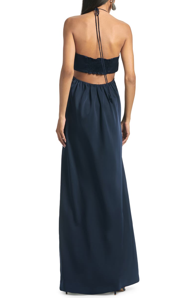 Sachin & Babi Alexandra Back Cutout Matte Charmeuse Gown, Alternate, color, 