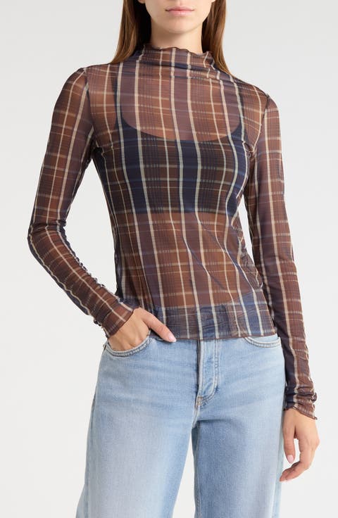 The Sheer Fantasy Mock Neck Top