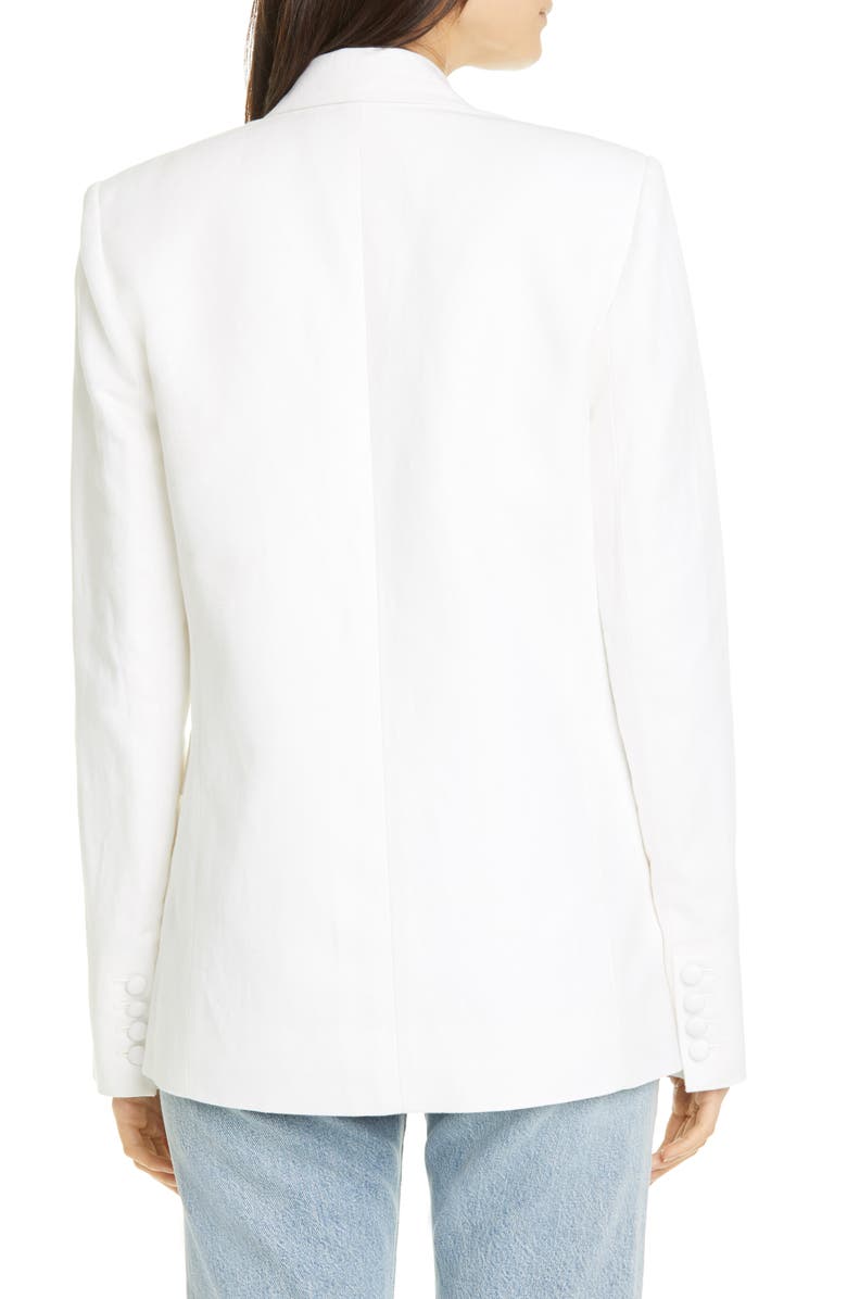 RtA Clark Oversize Double Breasted Cotton & Linen Blazer, Alternate, color, 
