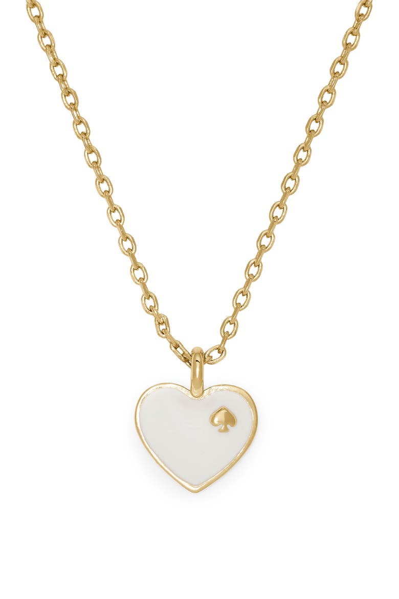 Heart Pendant Necklace, Main, color, WHITE