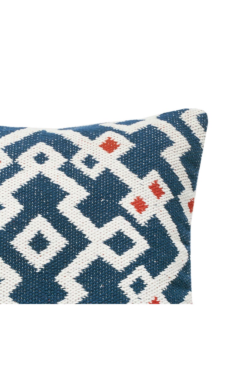 carol & frank Reggie Indigo Blue Hand-Loomed Cotton Decor Throw Pillow, 20" x 20" Cover And Insert Set, Alternate, color, Blue