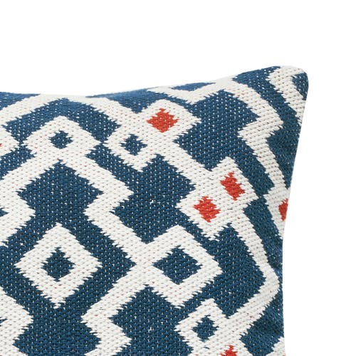 Carol & Frank Reggie Indigo Blue Hand-loomed Cotton Decor Throw Pillow, 20" X 20" Cover And Insert S In Blue