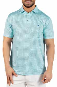 TailorByrd Geo Floral Performance Polo