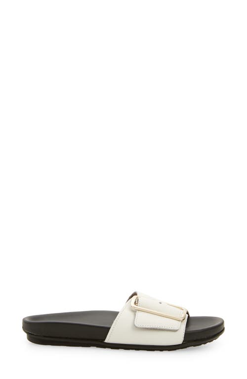 Naot Tahiti Slide Sandal In Soft White Leather