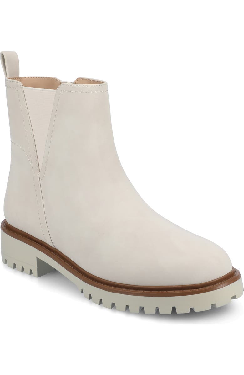 Journee Collection Junnah Chelsea Boot - Wide Width Available, Main, color, Bone