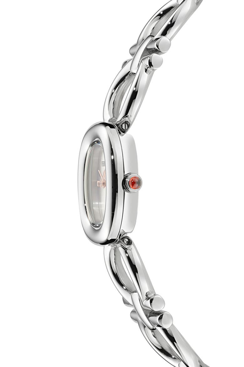 Double Gancini Bracelet Watch, 25mm, Alternate, color, STAINLESS STEEL