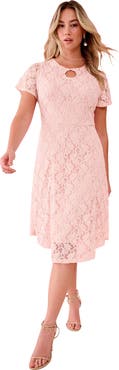 Roaman's Keyhole Lace Dress
