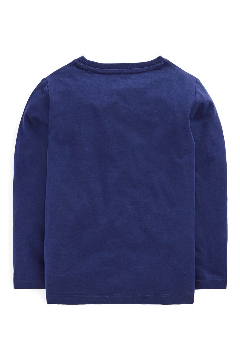 Kids' Embroidered Glow in the Dark Cotton T-Shirt, Alternate, color, COLLEGE NAVY SPACE