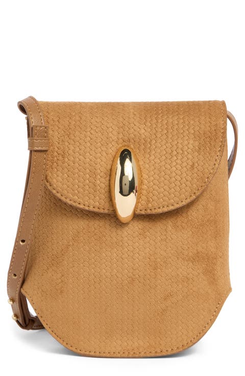 Perry Embossed Suede Crossbody Bag