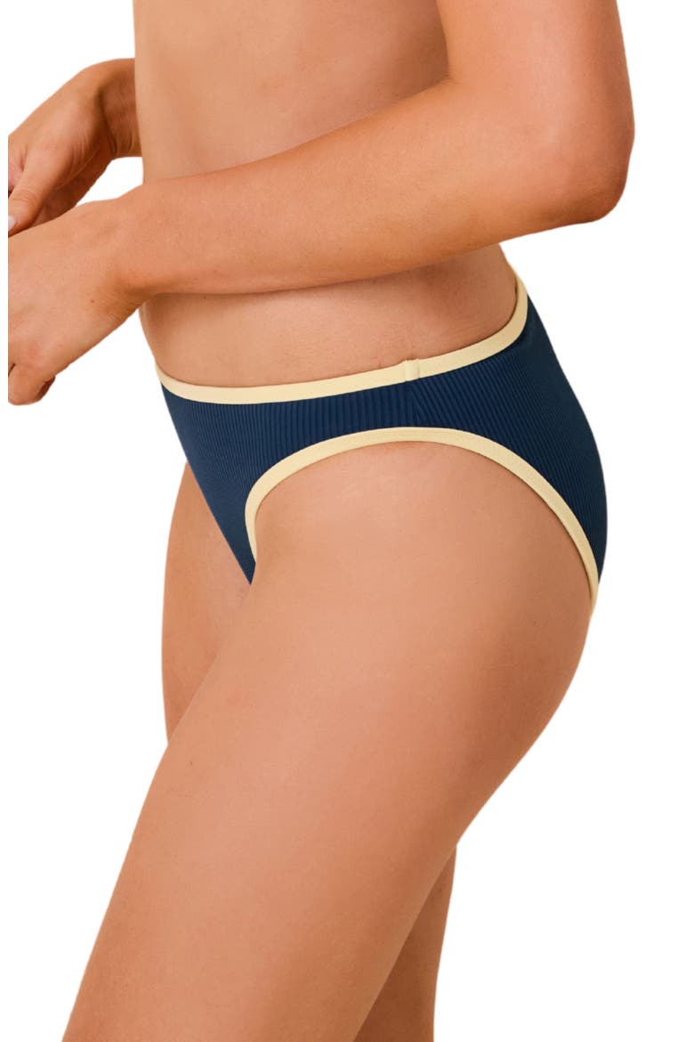 The Rachel Ribbed Swim Briefs, Alternate, color, DEEP CANAL