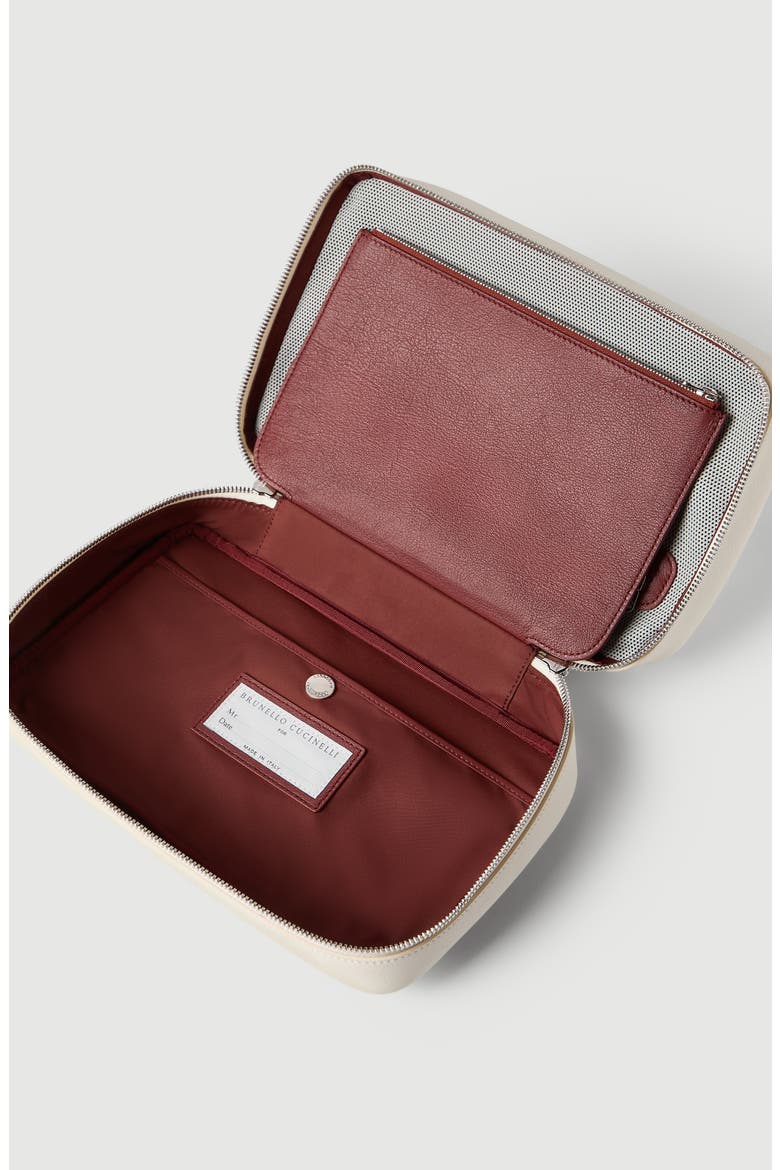 Calfskin beauty case, Alternate, color, Snow