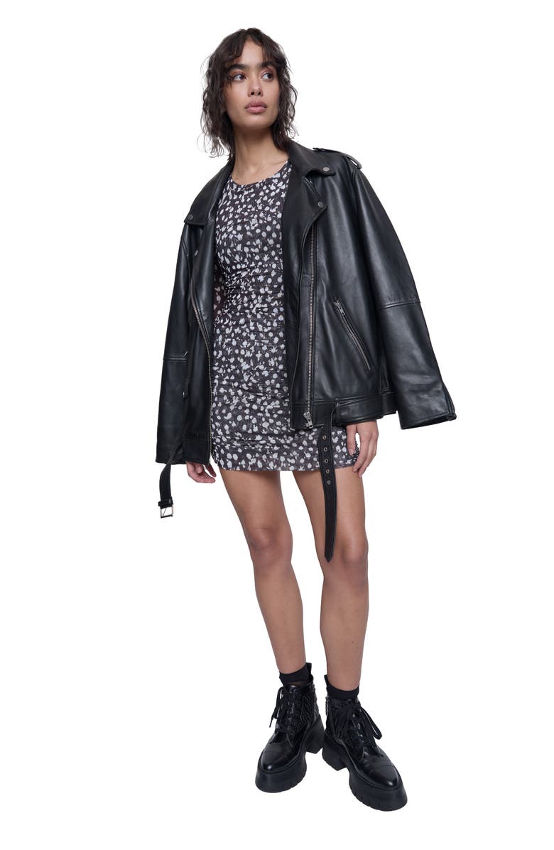 Rebecca Minkoff Reese Long Sleeve Mesh Minidress, Alternate, color, 