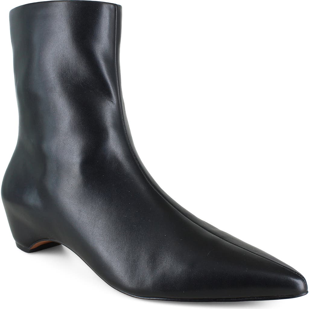 Bcbg Billy Faux Leather Pointed Toe Bootie In Black