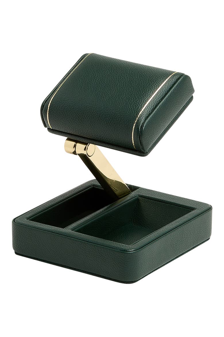 British Racing Single Travel Watch Stand, Main, color, GREEN / GOLD