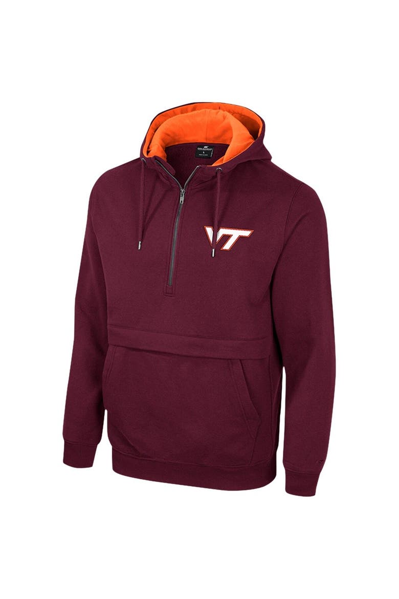 Men's Colosseum Maroon Virginia Tech Hokies Half-Zip Hoodie, Alternate, color, Maroon
