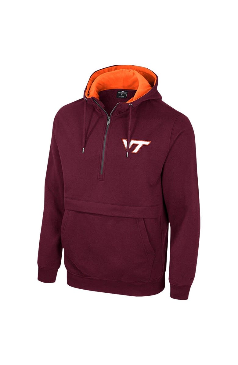 COLOSSEUM Men's Colosseum Maroon Virginia Tech Hokies Half-Zip Hoodie, Alternate, color, Maroon