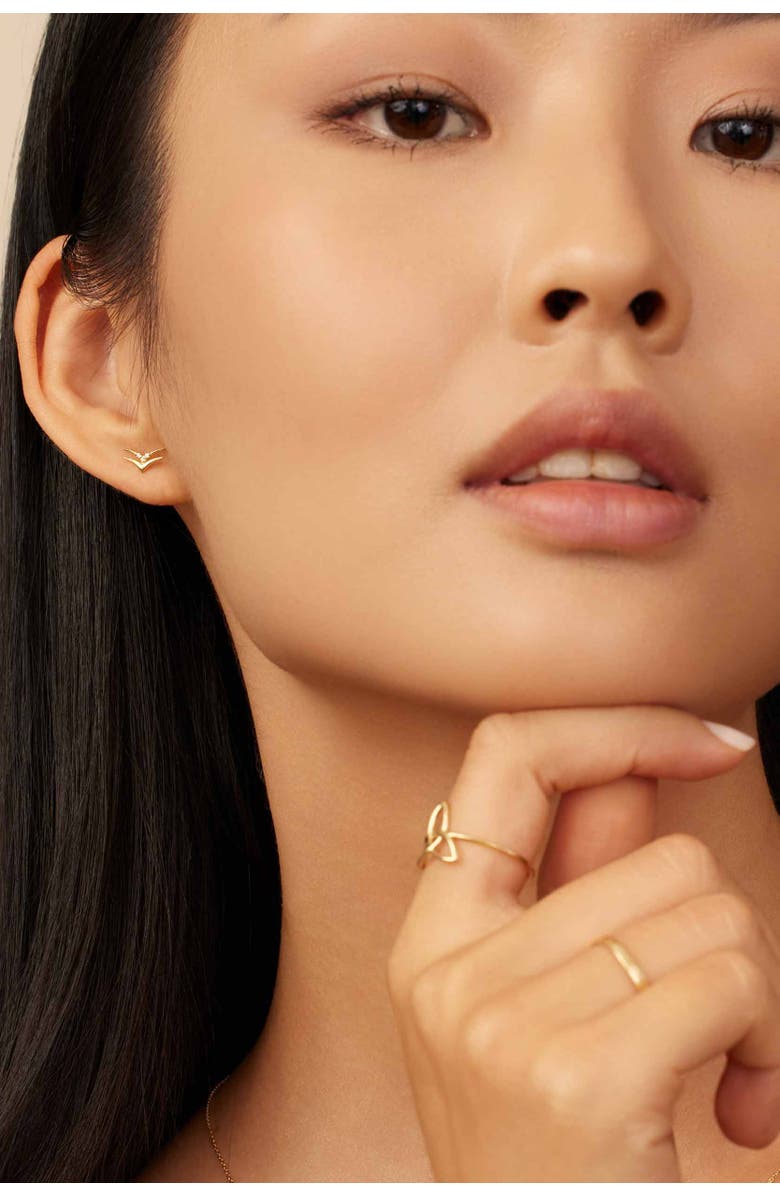 Oradina 14K Yellow Gold Fly High Studs, Alternate, color, Yellow Gold