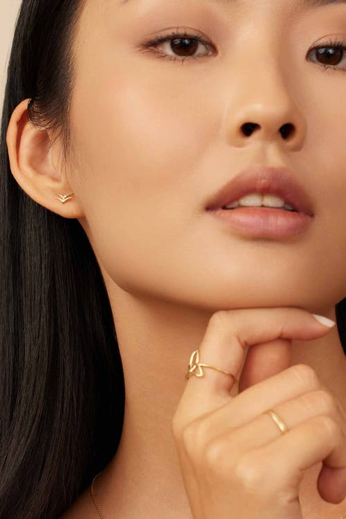 Oradina 14k Yellow Gold Fly High Studs In Gold