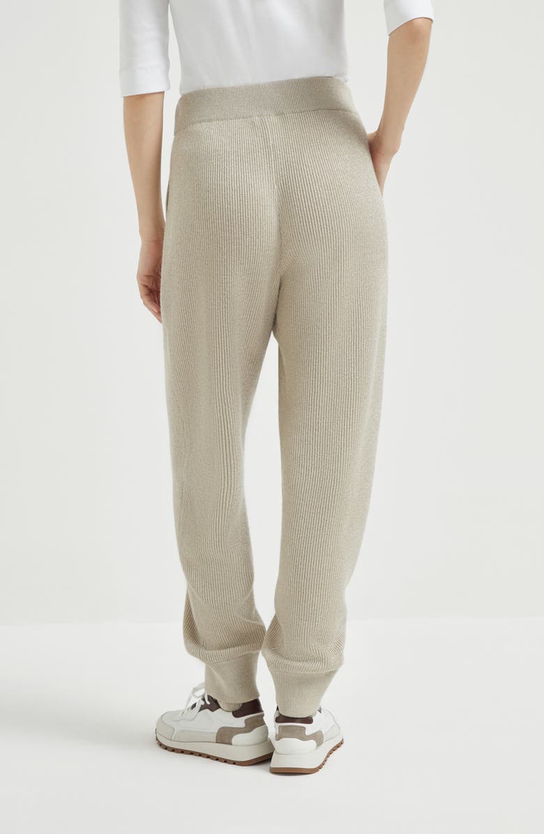 Brunello Cucinelli Cashmere knit trousers, Alternate, color, Cool Beige