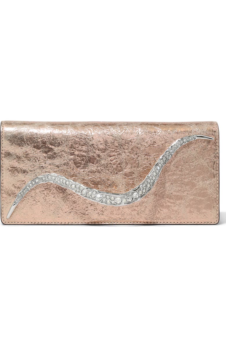 Alexis Bittar Crystal Curve Clutch, Main, color, Crushed Rose Gold