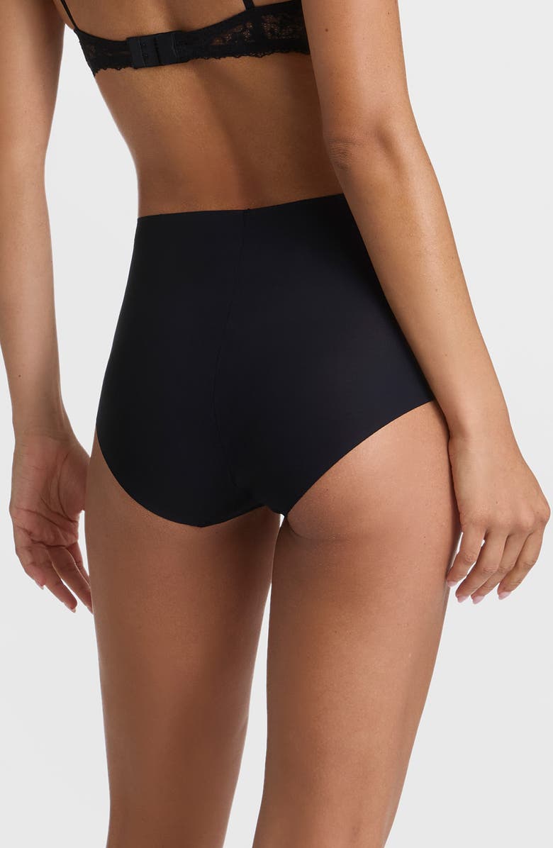 Commando Double Take High Waist Briefs, Alternate, color, Black