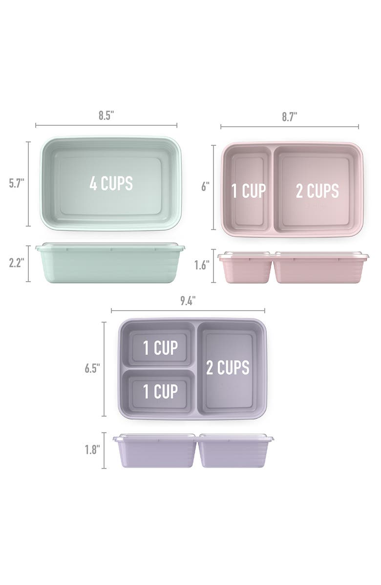 BENTGO Prep 60-Piece Meal Prep Kit, Alternate, color, Floral Pastels