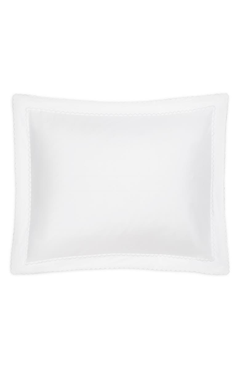 Matouk Axel Embroidered Boudoir Pillow Sham, Alternate, color, White