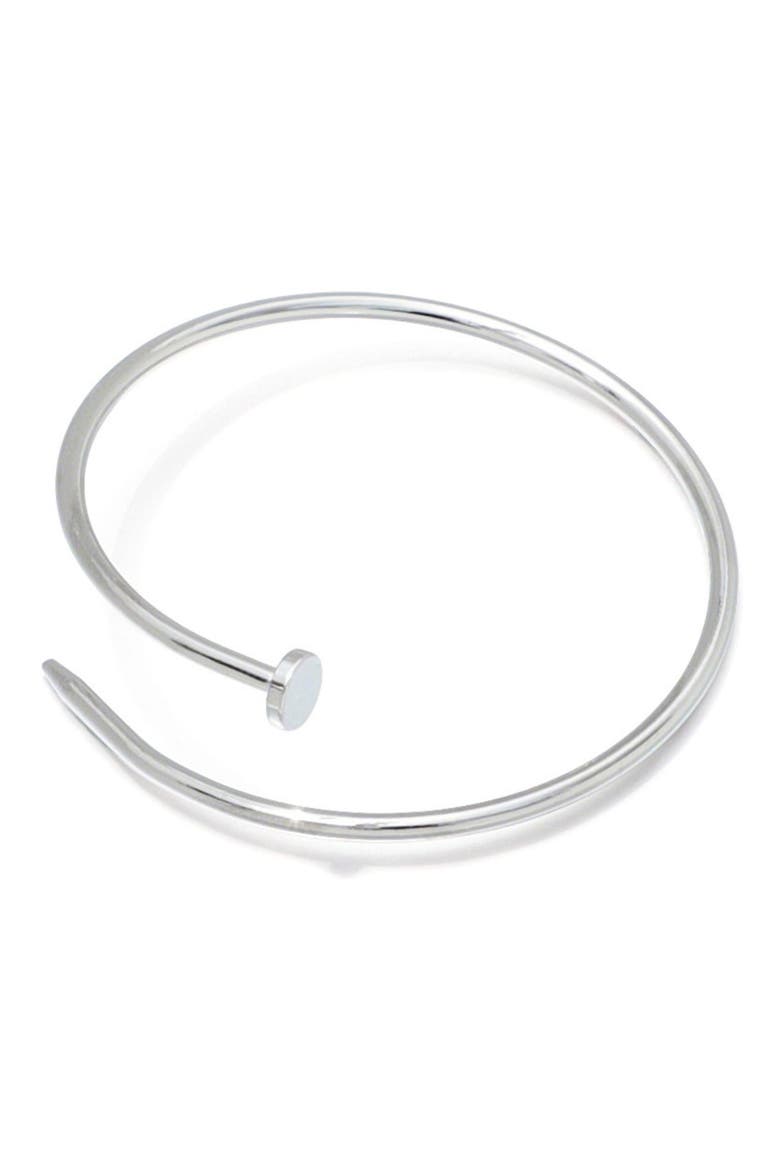 Nail Bypass Bracelet, Alternate, color, SILVER