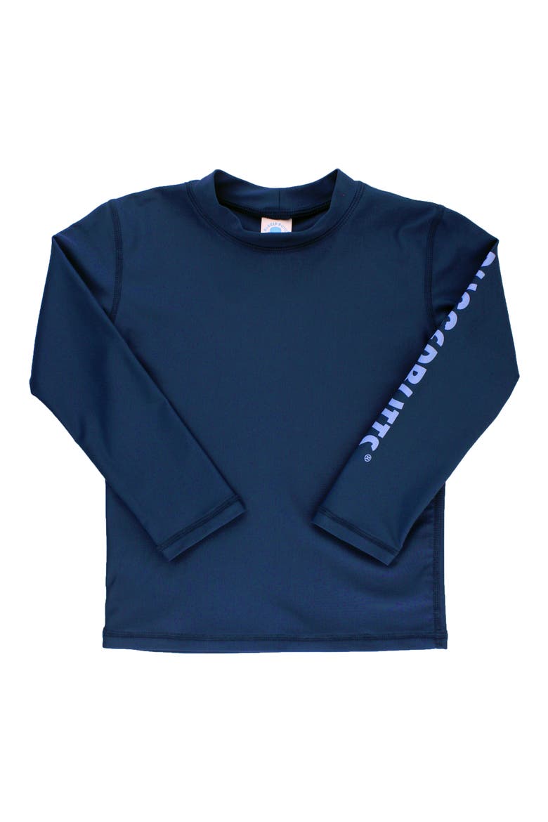 Logo Two-Piece Rashguard Swimsuit, Alternate, color, BLUE