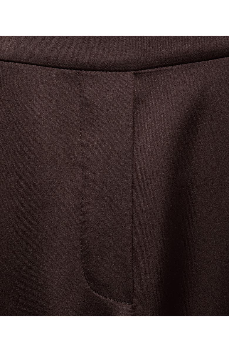 MANGO Side Stripe Straight Leg Pants, Alternate, color, Plum