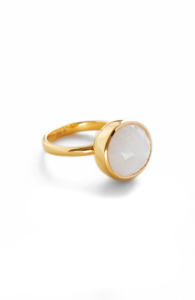 Monica Vinader Medina Round Moonstone Ring, Alternate, color,