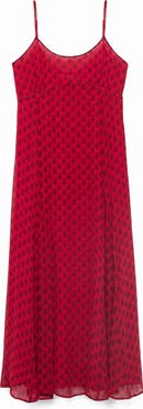 MANGO Print Midi Dress