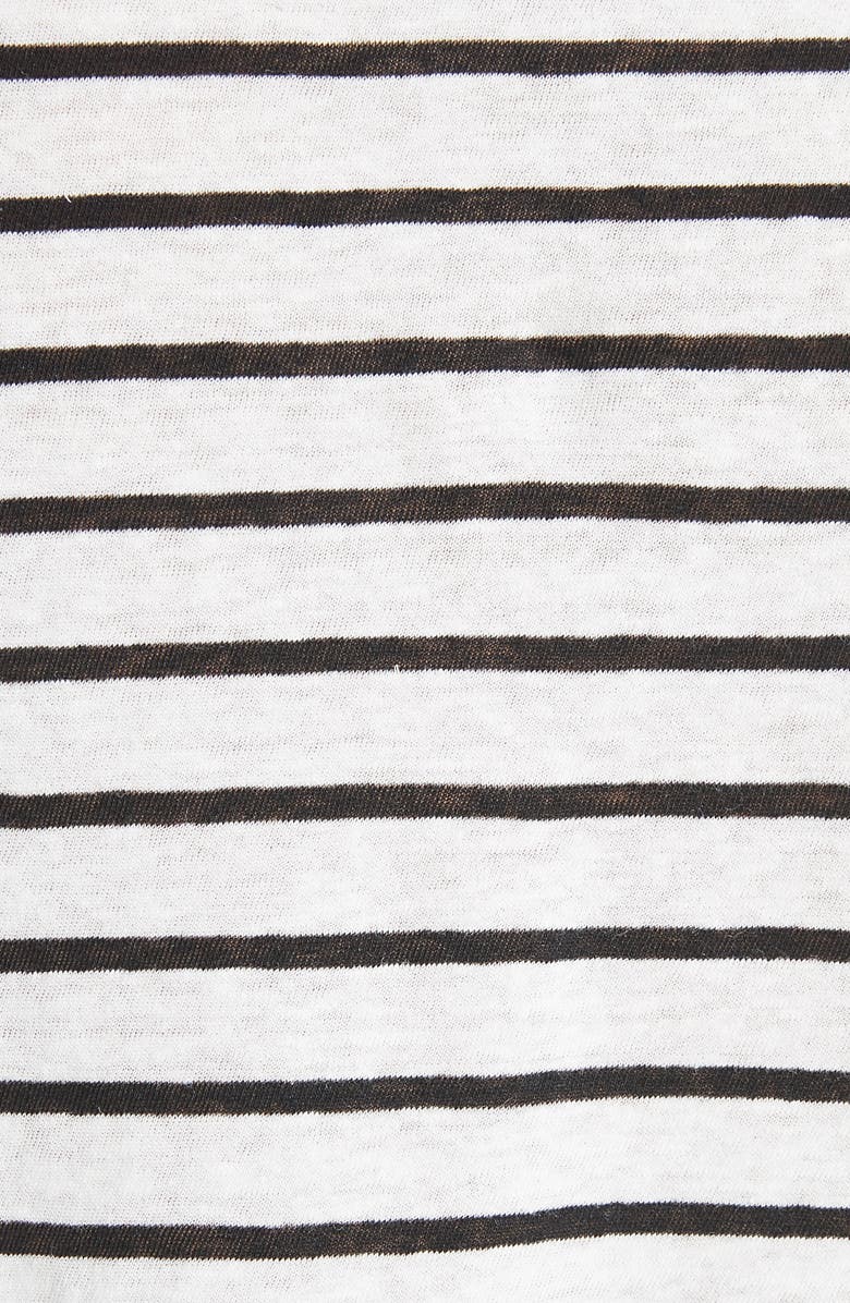 Theory Navigate Stripe Linen Cotton Tee, Alternate, color,